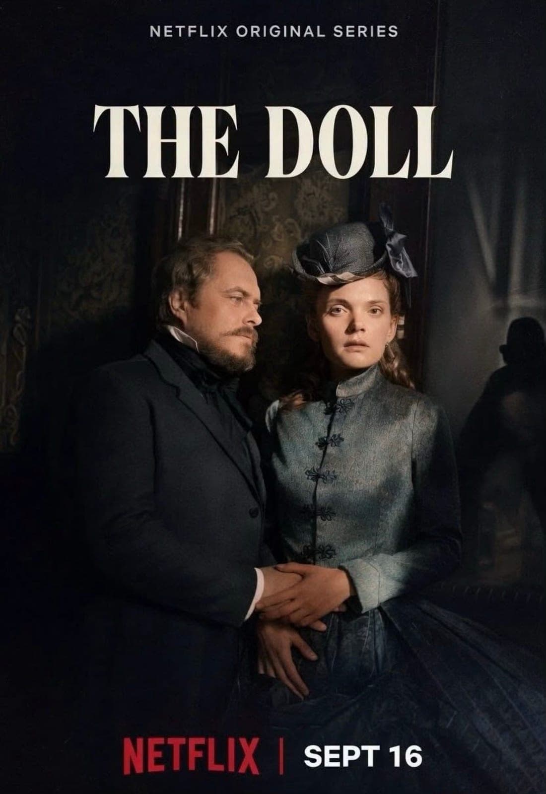 Netflix poster for The Doll (Lalka), showing Wokulski and Izabela Łęcka in 19th-century dress